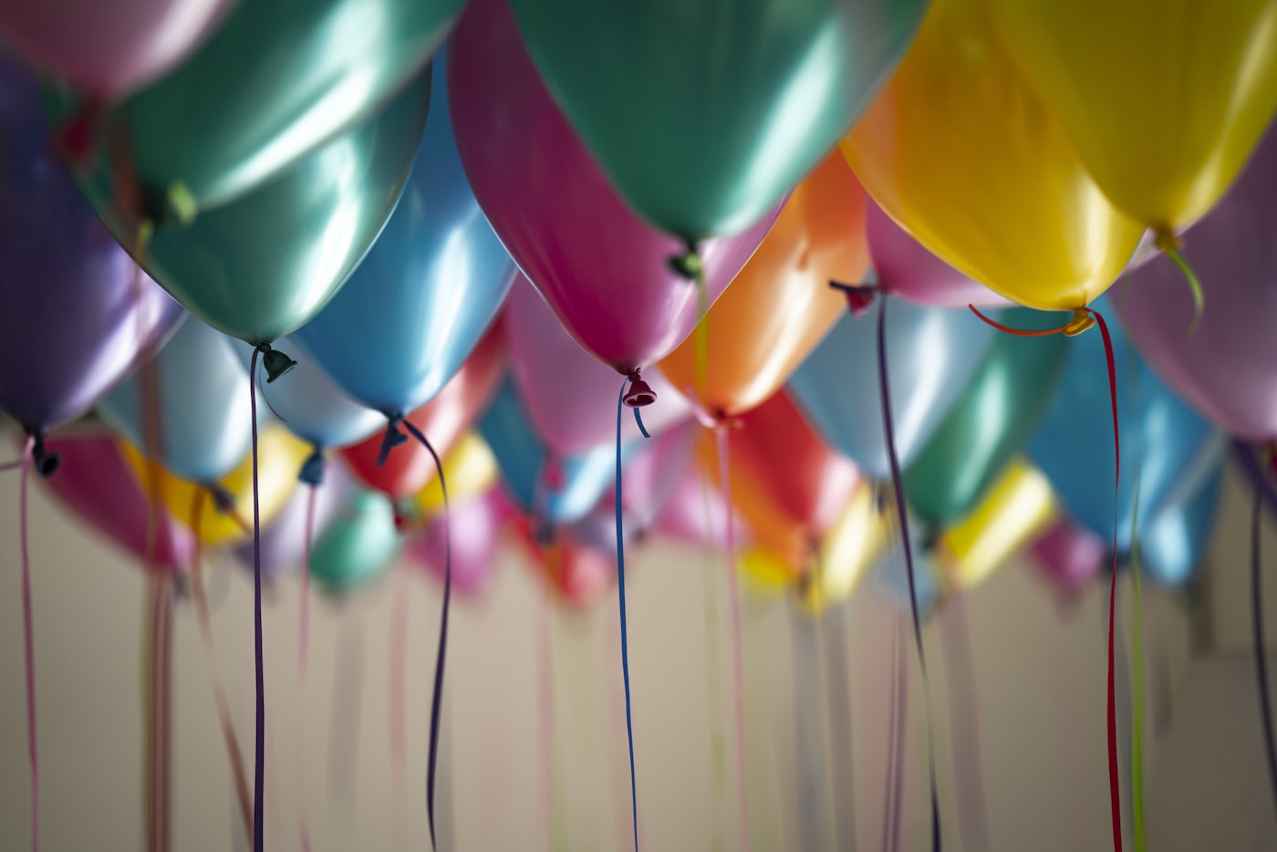 Balloons at a birthday party